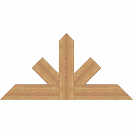Ekena Millwork Saratoga Timber Gable Bracket, Western Red Cedar, 48"W x 24"H x 1 1/2"D x 5 1/2"F, 12/12 Pitch GBW048X24X0206SAR00SWR